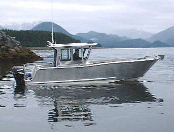 Barco open fueraborda - OSB 8,56 - ALUTEC BOATS - con cockpit cerrado / de pesca deportiva / con T-top