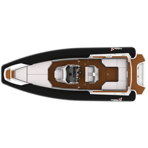 Embarcación neumática fueraborda - MITO 29 - MVMARINE SRL  - semirrígida / con consola central / open