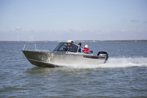 Barco open fueraborda - AC-18 XC - Alunaut OÜ - con consola central / de aluminio / 6 personas máx.