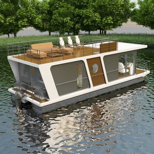Barco casa fueraborda - INDEPENDENT 12M - Waterbus S.C. - diésel / bimotor / 12 personas máx.