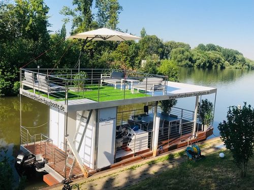 Barco casa catamarán - PARTY  - Waterbus S.C. - fueraborda / con doble cubierta solar / de chárter