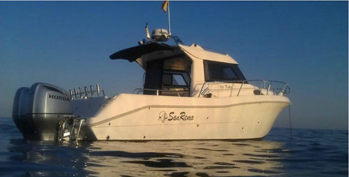 Barco cabinado fueraborda - 900 Fisher Pro - San Remo Boats - bimotor / con hard-top / con 4 literas