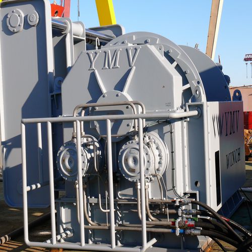 Chigre con compensación activa - AHCW - YMV CRANE AND WINCH SYSTEMS - para buque / de remolcado / para investigación oceanográfica