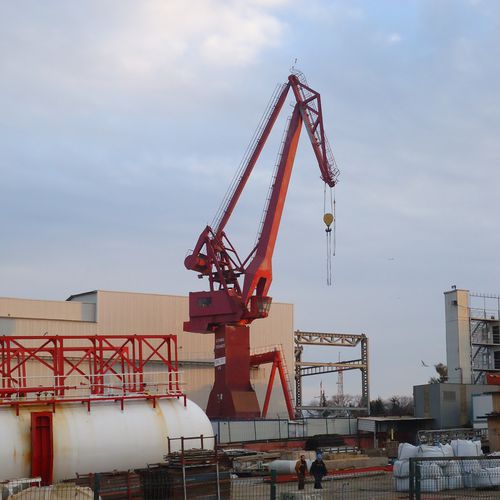 Grúa de mástil - DBSC - YMV CRANE AND WINCH SYSTEMS - para astillero naval / doble