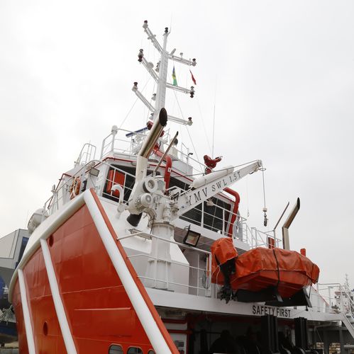 Pescante para barco de salvamento - YMV-RC/H-C15X3.5 - YMV CRANE AND WINCH SYSTEMS - para balsa salvavidas / hidráulico / eléctrico