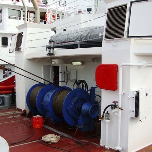 Maquinilla para buque pesquero - YMV CRANE AND WINCH SYSTEMS - de arrastre / con motor hidráulico / tambor doble