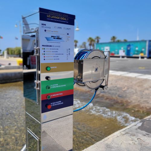 Estación desalinizadora con lavadora de alta presión - Fixed Ecostation - AZURETREND | ECOTANK | EMERGENSEA | MONAWA - fija / enjuague con agua dulce / lavado con agua salada