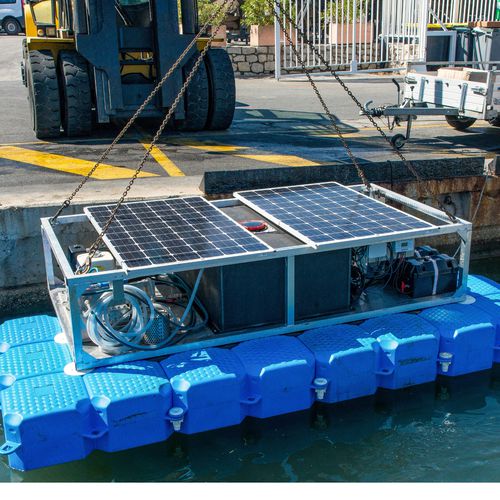 Estación móvil de lavado para barco - Floating Ecostation - AZURETREND | ECOTANK | EMERGENSEA | MONAWA - flotante