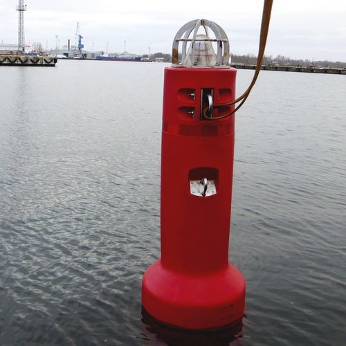 Boya de balizamiento - PBM10 - Mediterráneo Señales Marítimas, S.L. - para terminal portuaria / de polietileno / cilíndrica