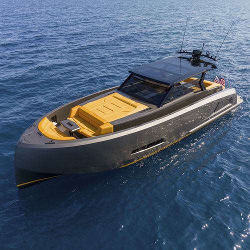 Barco cabinado intraborda - 45 - Vanquish Yachts - bimotor / de desplazamiento / open