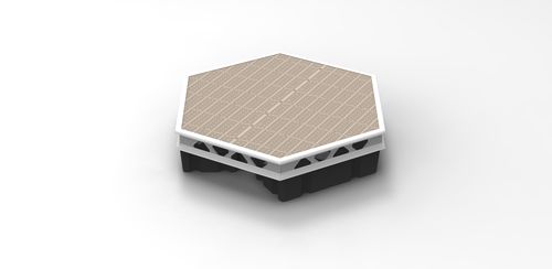 Pantalán flotante - KHEX8x7-float - CanadaDocks™ - de amarre / para centro de ocio / de hormigón
