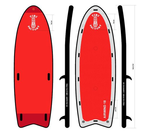 Tabla de stand-up paddle hinchable - AIRWIND 18 - TIKI FACTORY - allround / de windsurf / nivel principiante