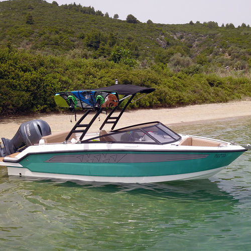 Runabout fueraborda - 190 Br - Compass Boats - con doble consola / bow-rider / de esquí acuático