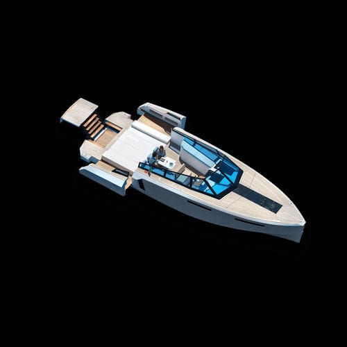 Barco cabinado intraborda - R4 - Evo Yachts - diésel / bimotor / casco de planeo