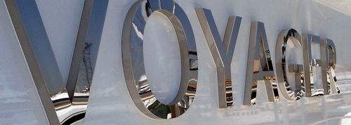 Letra para yate - APPLELEC YACHT SIGNS - de acero inoxidable pulido / LED / 3D