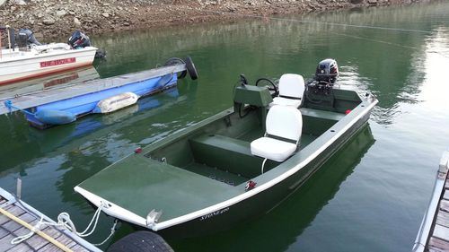 Jon boat fueraborda - STONE - SHARKSILVER ALUMINIUM BOATS - de pesca deportiva / de aluminio / 4 personas máx.