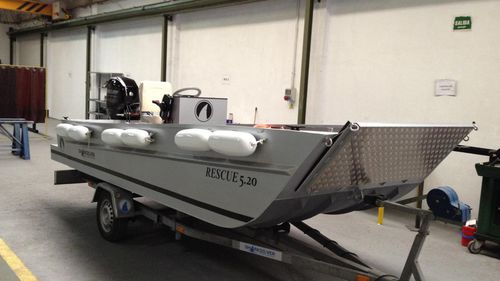 Barco profesional barco de salvamento - 5.20 LC - SHARKSILVER ALUMINIUM BOATS - fueraborda / de aluminio