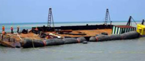 Cojín hinchable de elevación - Qingdao Huanghai Marine Airbags Manufacture Co ltd - para puertos y terminales / de varada / de rescate