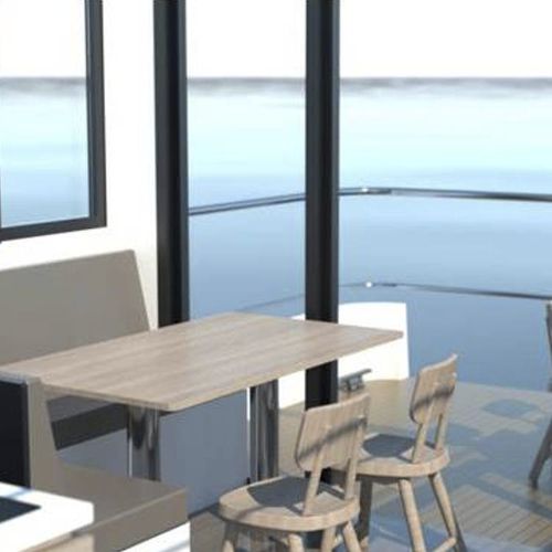 Barco casa fueraborda - Homeboat 11.0 - SUN CONCEPT - electrosolar / bimotor / con fly