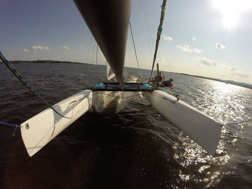 Catamarán deportivo con foil - Mystere ESPADON AD - Voile Sansoucy - de recreo / doble