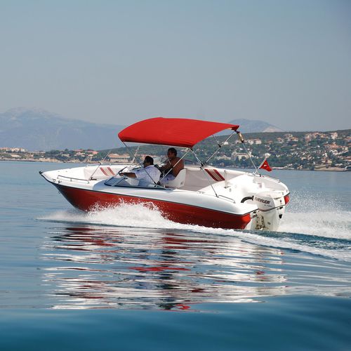Runabout fueraborda - 21 - MERCAN YACHTING - con doble consola / bow-rider / open