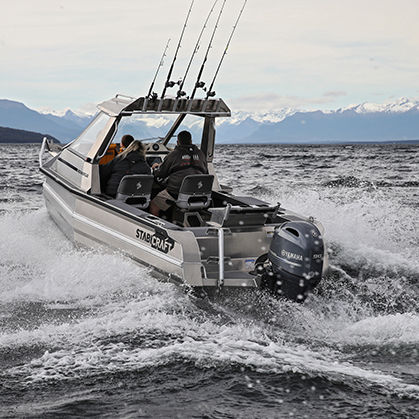 Barco de motor de pesca-paseo fueraborda - 1850 Supercab X1 - Stabicraft - con caseta de timón / de aluminio / 6 personas máx.