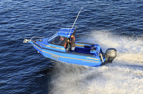 Walkaround fueraborda - 1850 SUPERCAB - Stabicraft - con cockpit cerrado / de pesca deportiva / 6 personas máx.