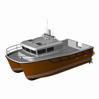 Barco profesional barco de trabajo - ST-10000 - Uniworkboats SIA - catamarán / intraborda / de aluminio