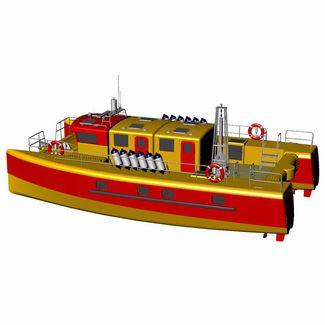 Barco profesional barco de trabajo - ST-12000 - Uniworkboats SIA - catamarán / intraborda
