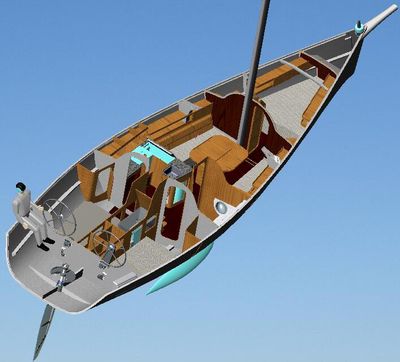 Velero de crucero rápido - Elf-1238 - Uniworkboats SIA - con 3 camarotes / con 2 camarotes / con bauprés