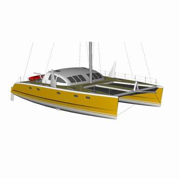 Catamarán - ST-15000 Sun Dream - Uniworkboats SIA - de crucero rápido / con 4 camarotes / con cockpit cerrado