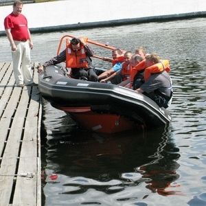 Barco profesional barco de salvamento - ARTIC 450 - Uniworkboats SIA - fueraborda / de aluminio / embarcación neumática semirrígida