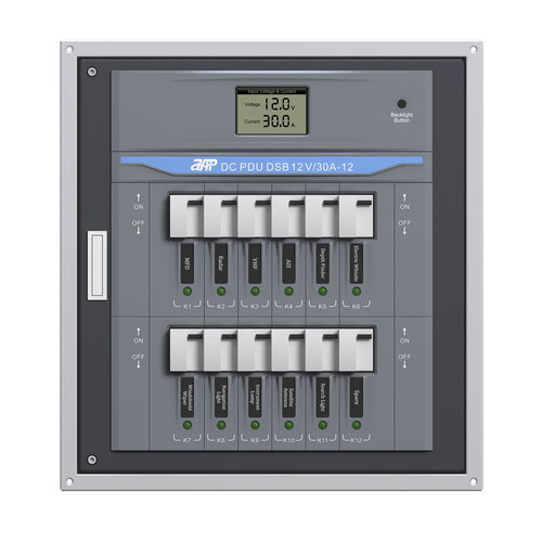 Unidad de distribución de alimentación para barco - DC PDU DSB 12V/30A-12 Sub Motorized Panel - APM TECHNOLOGIES (Dongguan) Co., Ltd