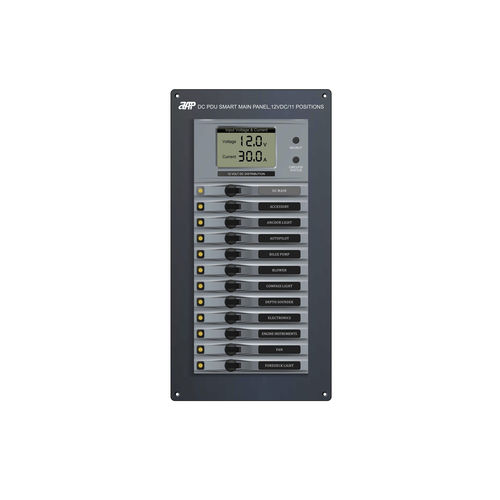 Unidad de distribución de alimentación para barco - DC PDU Smart Main Panel,12VDC(24VDC)/11 Positions - APM TECHNOLOGIES (Dongguan) Co., Ltd