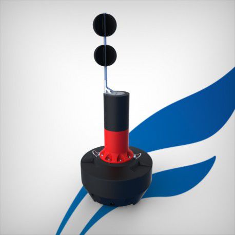 Boya de balizamiento - FLC1200-ISODANGER - FullOceans - peligro aislado / de polietileno / con reflector radar