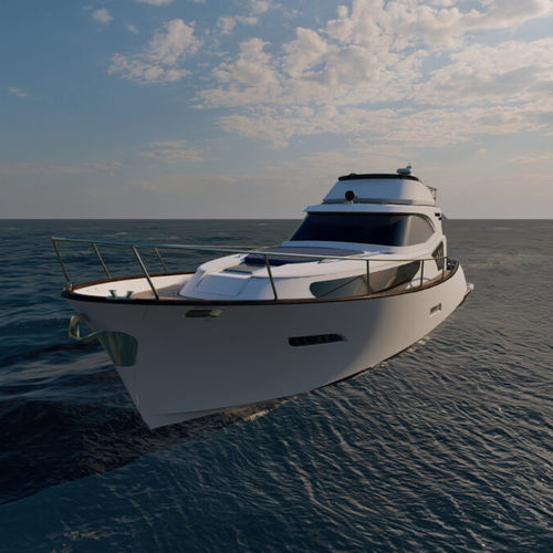 Barco cabinado intraborda - Issa 45 Fly - Monachus Yachts - bimotor / con fly / de deporte