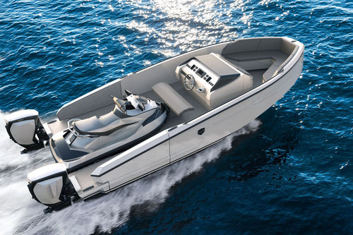 Barco open fueraborda - 24 - Icon Craft - bimotor / con consola central / 8 personas máx.