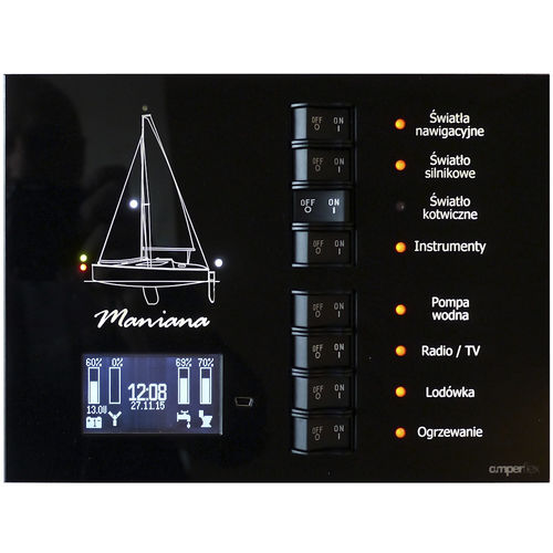 Panel de mando y control marino - BP08RMN - amperflex - para yate / para velero / de achique