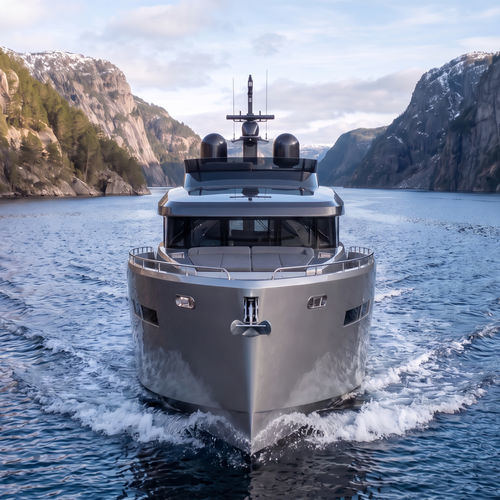 Barco cabinado intraborda - BY42S FLY - Brizo Yachts - bimotor / con fly / clásico
