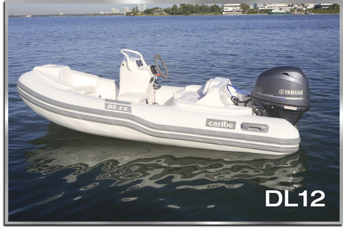 Embarcación neumática fueraborda - DL12 - Make Sense Marine Corp DBA Caribe Nautica - semirrígida / con consola lateral / 5 personas máx.