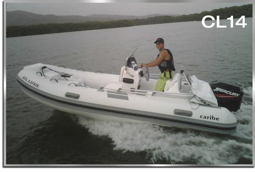 Embarcación neumática fueraborda - CL14 - Make Sense Marine Corp DBA Caribe Nautica - semirrígida / con consola lateral / 8 personas máx.
