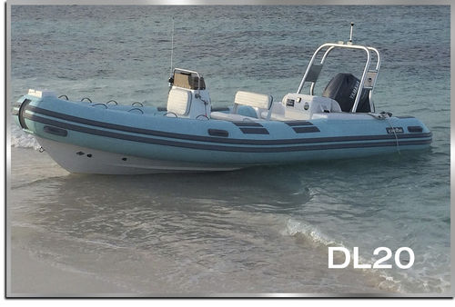 Embarcación neumática fueraborda - DL20 - Make Sense Marine Corp DBA Caribe Nautica - semirrígida / con consola central / 12 personas máx.