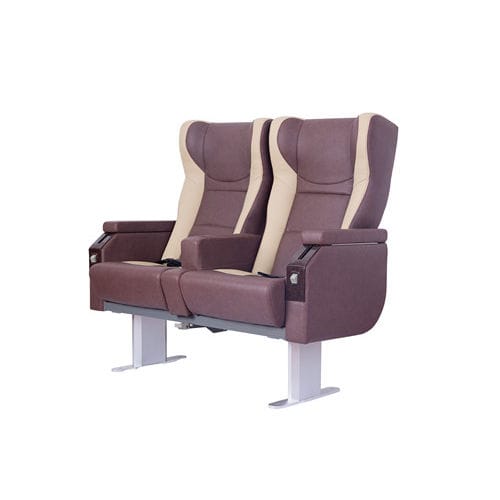 Asiento para buque de pasajeros - LKZY-06 - Qilin Marine international co., Ltd - con reposabrazos / respaldo reclinable / 2 plazas