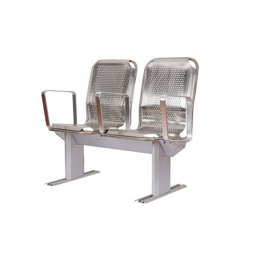 Asiento para buque de pasajeros - LGZY-07 - Qilin Marine international co., Ltd - con reposabrazos / 2 plazas / de acero inoxidable