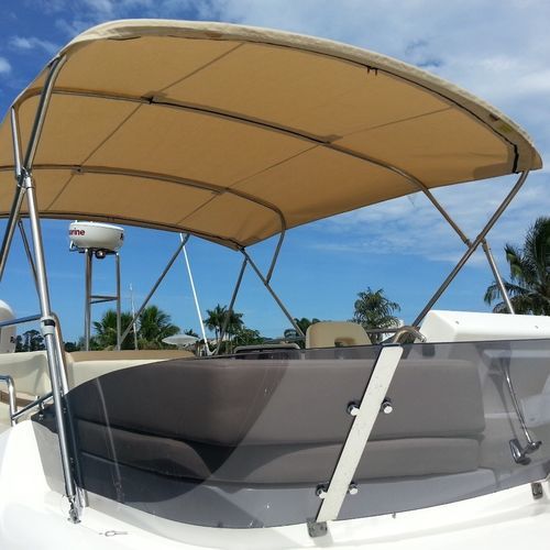 Bimini top para barco - ECONOMIC 4-Bow - Bailly - para velero / para barco de motor / para caseta del timón