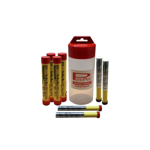 Botiquín de emergencia para barcos : navegación costera (luces de mano, fumígenos de mano, cohetes de emergencia) - 2-1308300 - PyroPol GmbH