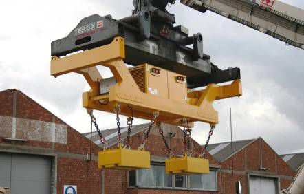 Spreader para contenedores - HEPPENSTALL - tipo viga / con módulo magnético