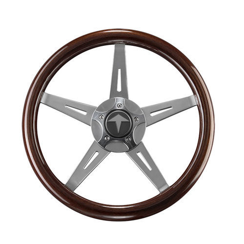 Volante para barco de motor de aluminio - Diadema - Ros Industrie srl - de caoba / racing