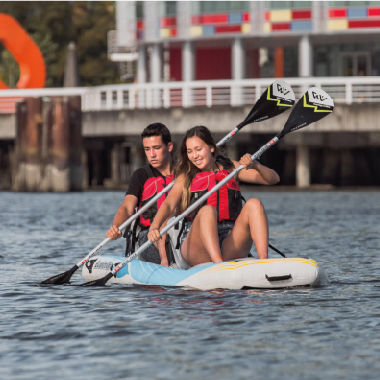 Kayak sit-on-top - EVOLUTION - aquamarina - hinchable / paddle-board / para adulto