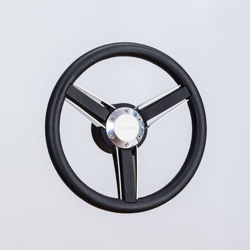 Volante para barco de motor de aluminio - SW0800 pol - Volantec OOD - racing / de diseño / forro de cuero